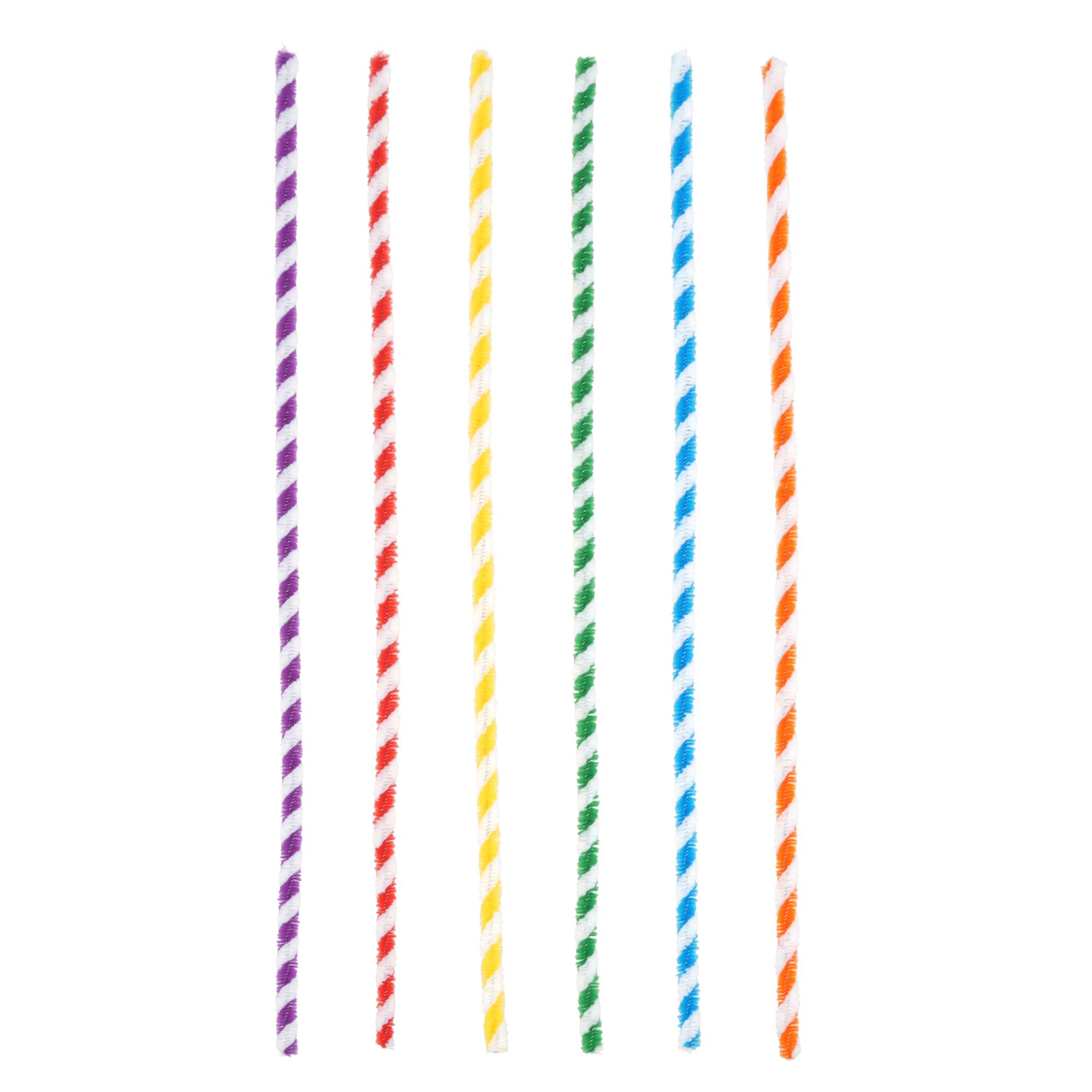 Primary Stripes Mix Chenille Pipe Cleaners, 25ct. by Creatology™